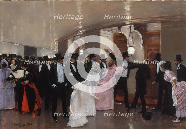 Altercation in the corridors of the opera, 1889. Creator: Jean Beraud.