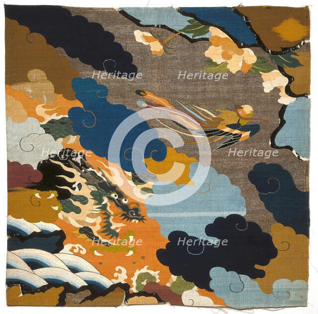 Cover Used In Buddhist Temple Sanctuary, Fragment(?) (Uchishiki), mid-18th century. Creator: Unknown.