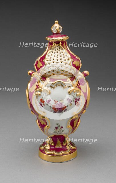 Potpourri Vase, Chelsea, c. 1765. Creator: Chelsea Porcelain Manufactory.
