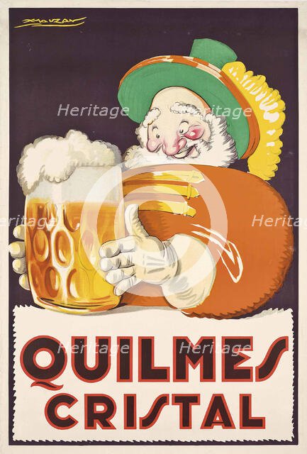 Quilmes Cristal Bier, 1930. Creator: Mauzan, Luciano Achille (1883-1952).