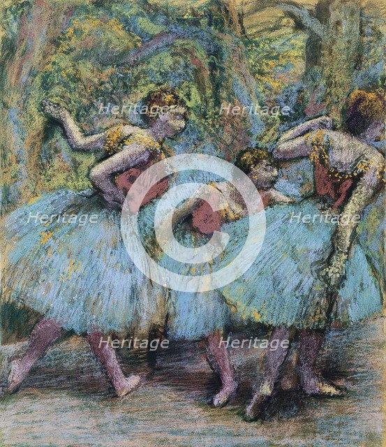 Three Dancers (Trois danseuses), c. 1903. Artist: Degas, Edgar (1834-1917)