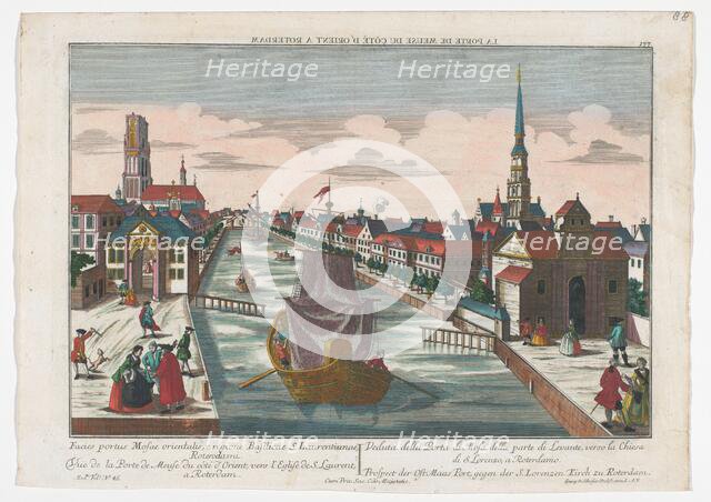 View of the Western Old Gate and Eastern Old Gate in Rotterdam, 1742-1801. Creator: Anon.