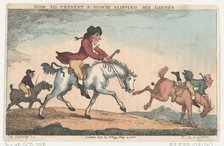How to Prevent a Horse From Slipping His Girths, May 4, 1808., May 4, 1808. Creator: Thomas Rowlandson.