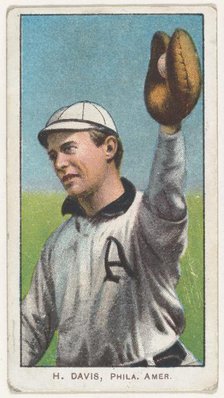 H. Davis, Philadelphia, American League, from the White Border series (T206) for the Am..., 1909-11. Creator: American Tobacco Company.