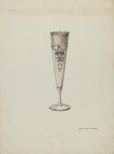 Metal Vase, c. 1937. Creator: Harry Mann Waddell.