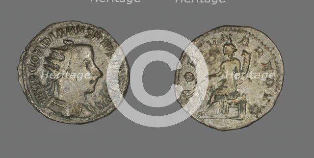 Antoninianus (Coin) Portraying Emperor Gordian III, 242-244. Creator: Unknown.