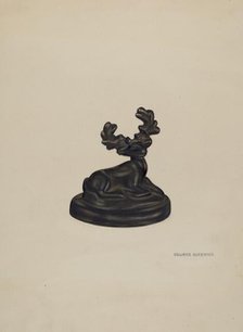 Paperweight (Deer), c. 1938. Creator: Edward W. Buechner.