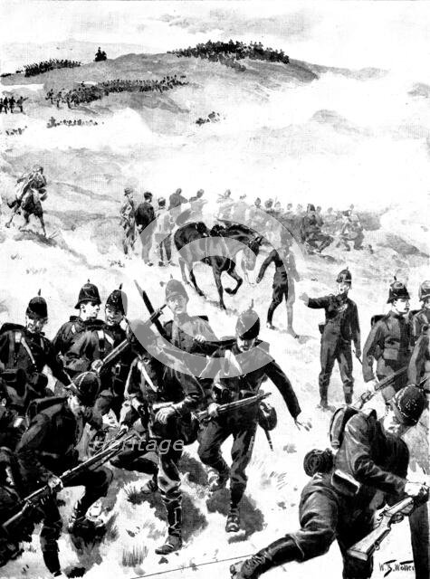 With an Easter Marching Detachment: end of the fray, 1898. Creator: Unknown.