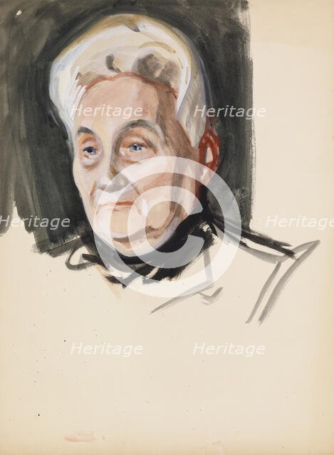 Portrait sketch, c1910s. Creator: Verner Thome.