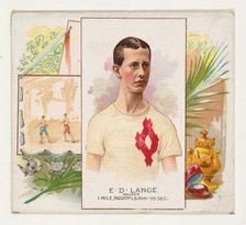 E.D. Lange, Walker, from World's Champions, Second Series (N43) for Allen & Ginter Cigaret..., 1888. Creator: Allen & Ginter.
