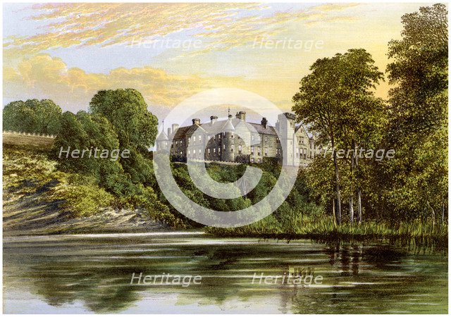 Brechin Castle, Brechin, Angus, Scotland, home of the Earl of Dalhousie, c1880. Artist: Unknown