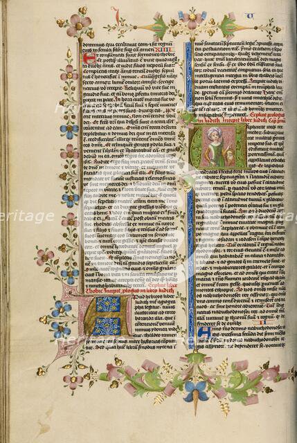 Initial A: Judith with the Head of Holofernes; Bible, about 1450. Creator: Circle of Stefan Lochner.