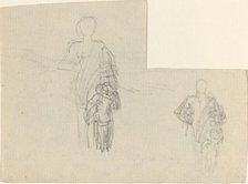Two Studies of Standing Figure and Child. Creator: John Flaxman.