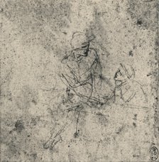 'Two Figures in Conversation', c1480 (1945). Artist: Leonardo da Vinci.
