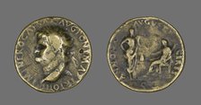 Sestertius (Coin) Portraying Emperor Nero, 54-68. Creator: Unknown.