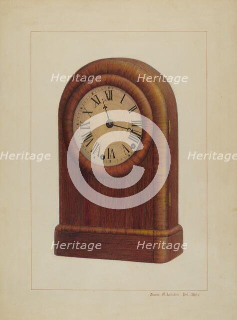 Shelf Clock or Mantel Clock, c. 1938. Creator: James M. Lawson.