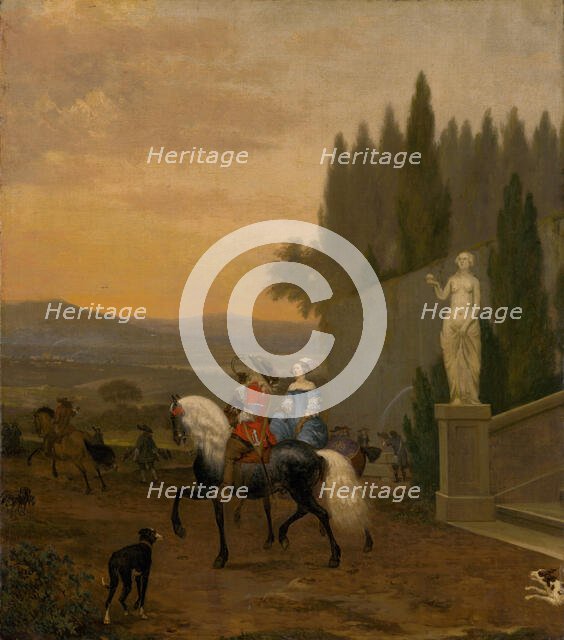 Departure to the Hunt, 1674. Creator: Hendrick ten Oever.