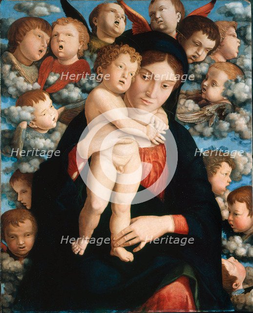Madonna and Child with a Choir of Cherubs (Madonna of the Cherubim), 1485-1490.