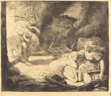 The Fire, 2nd plate (L'incendie). Creator: Alphonse Legros.