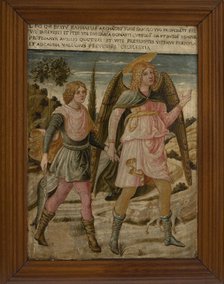 Tobias with Archangel Raphael, ca 1460. Creator: Gozzoli, Benozzo (ca 1420-1497).