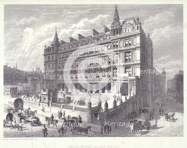 Cannon Street Station, London, c1883. Artist: Anon