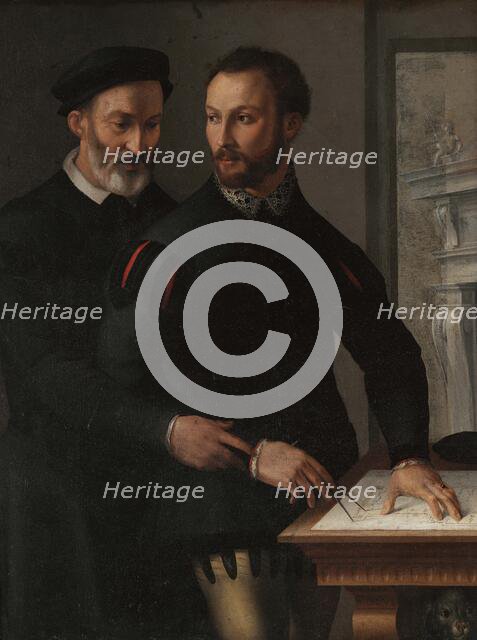 Double Male Portrait (Probably Portrait of Duke of Parma Ottavio Farnese and his Military..., 1556. Creator: Manzuoli (Maso da San Friano), Tommaso (1531-1571).