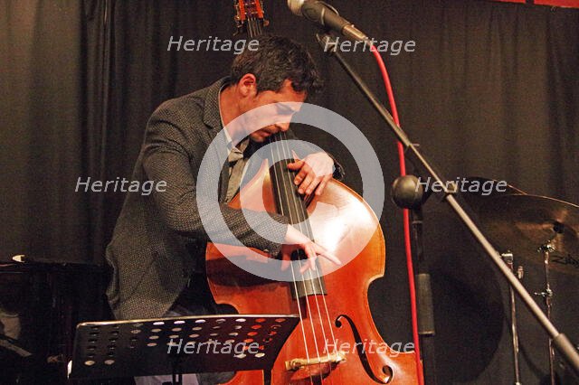 Mikele Montolli, Alessio Menconi, Nigel Price Quartet, Verdict Jazz Club, Brighton, E. Sussex, 2022. Creator: Brian O'Connor.