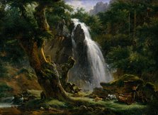 Waterfall at Mont-Dore, 1818. Creator: Achille Etna Michallon.