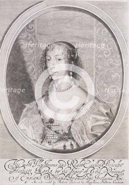 Queen Henrietta Maria, 1640-1642. Creator: William Faithorne.