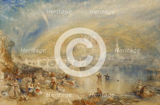 Heidelberg, with a Rainbow, . Creator: Turner, Joseph Mallord William (1775-1851).