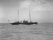 The steam yacht 'Sheilah', 1911. Creator: Kirk & Sons of Cowes.