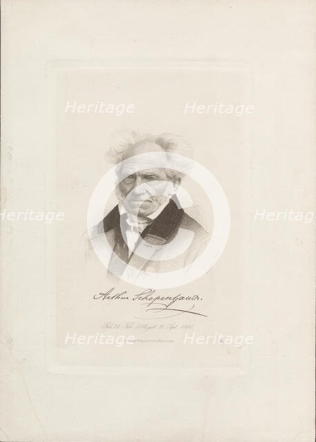 Portrait of Arthur Schopenhauer (1788-1860), 1870. Creator: Anonymous.