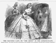 'The Haunted Lady, Or The Ghost In the Looking-Glass', 1863. Artist: John Tenniel