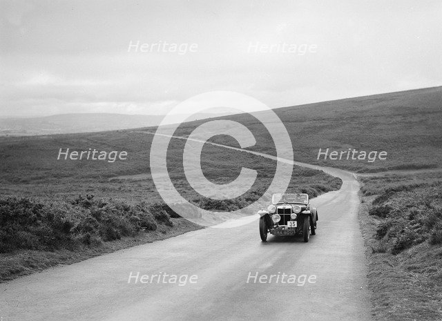 MG PA of R Bayles, winner of a bronze award at the MCC Torquay Rally, July 1937. Artist: Bill Brunell.