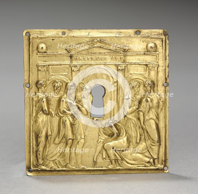 Christ and the Woman Taken in Adultery, c. 1535 or later. Creator: Valerio Belli (Italian, c. 1468-1546), cast after a model by.