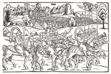 Fragment of a broadside on the Turkish invasion of Hungary. Artist: Schoen, Erhard (1491-1592)