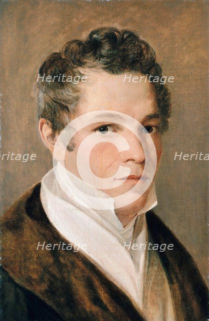 Portrait of Karl Friedrich Schinkel (1781-1841), ca 1820. Creator: Wolff, Johann Eduard (1786-1868).