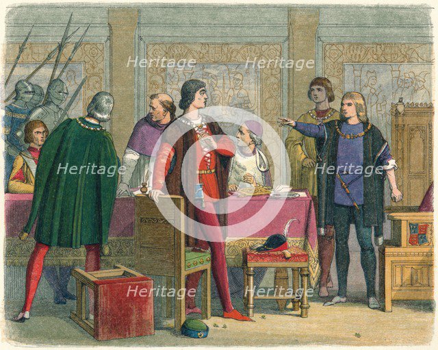 'Richard orders the arrest of Hastings', 1864. Artist: James William Edmund Doyle.