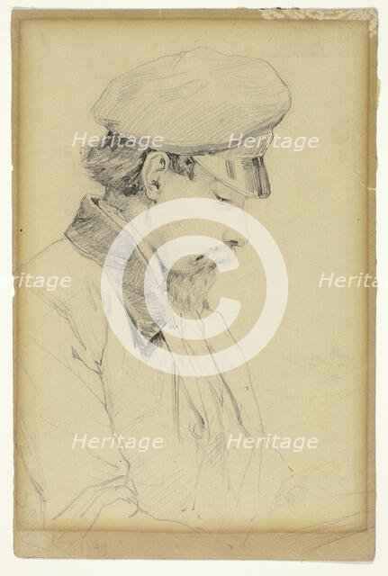 Profile Portrait of a Man Wearing a Cap, n.d. Creator: Unknown.
