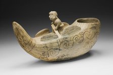 Vessel in the Form of a Fisherman in a Reed Boat, 100 B.C./A.D. 500. Creator: Unknown.