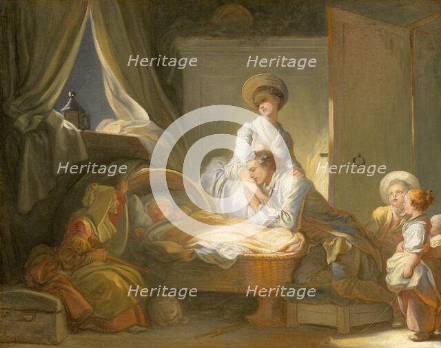 The Visit to the Nursery, c. 1775. Creator: Jean-Honore Fragonard.