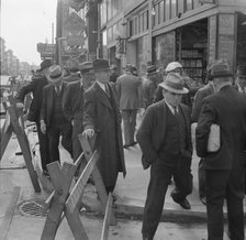 Street scene as the army began to sing, Salvation Army, San Francisco, California, 1939. Creator: Dorothea Lange.