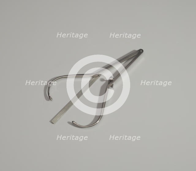 Spreading calipers used by Dr. Montague Cobb, mid 20th century. Creator: Unknown.