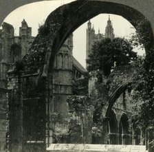 'The Central Tower of Canterbury Cathedral seen through Arch of the Ruins, Canterbury, England', c19 Creator: Unknown.
