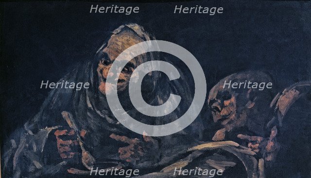 Two old men eating soup' by Goya.