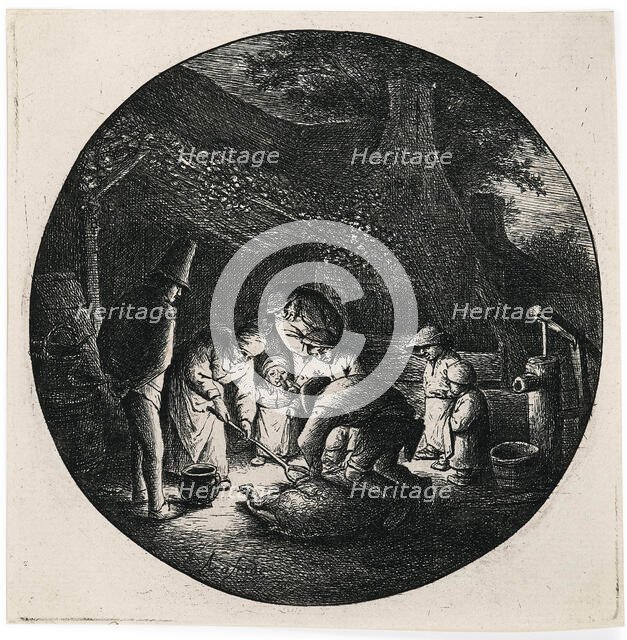 The pig slaughtering, c1642. Creator: Ostade; Adriaen Jansz; van (1610-1685).