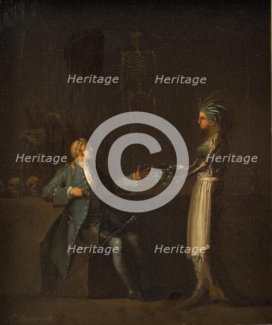 The Doctor´s Wife Reveals her Husband´s Intention of Anatomising Niels Klim, 1785-1787. Creator: Nicolai Abraham Abildgaard.