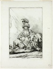 Sultane Noire, plate 28 from Caravanne du Sultan à la Mecque, 1748. Creator: Joseph-Marie Vien the Elder.