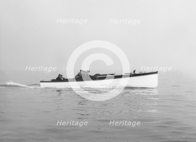 Liberty's motor launch underway, 1914. Creator: Kirk & Sons of Cowes.