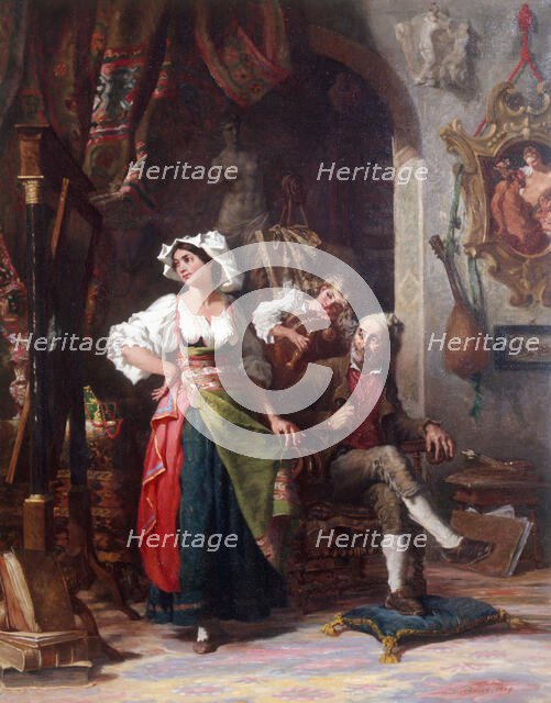 Modèles dans un atelier, pendant l'absence du peintre, 1869. Creator: Auguste Dutuit.